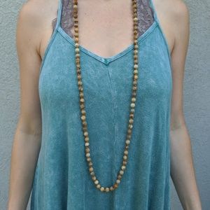 Natural Stone Necklace - Browns and Creams